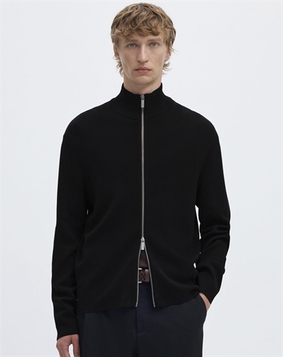 Selected - SLHTeller Relaxed Zip Cardigan - Black